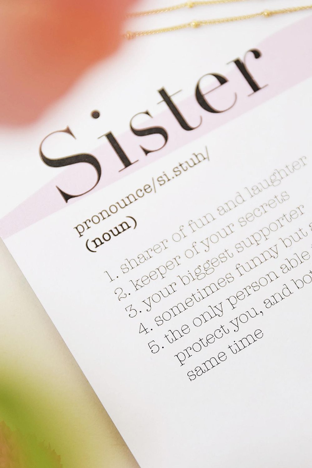 Necklace Sisters Don't Need Words Silver Color Stainless Steel h5Picture3